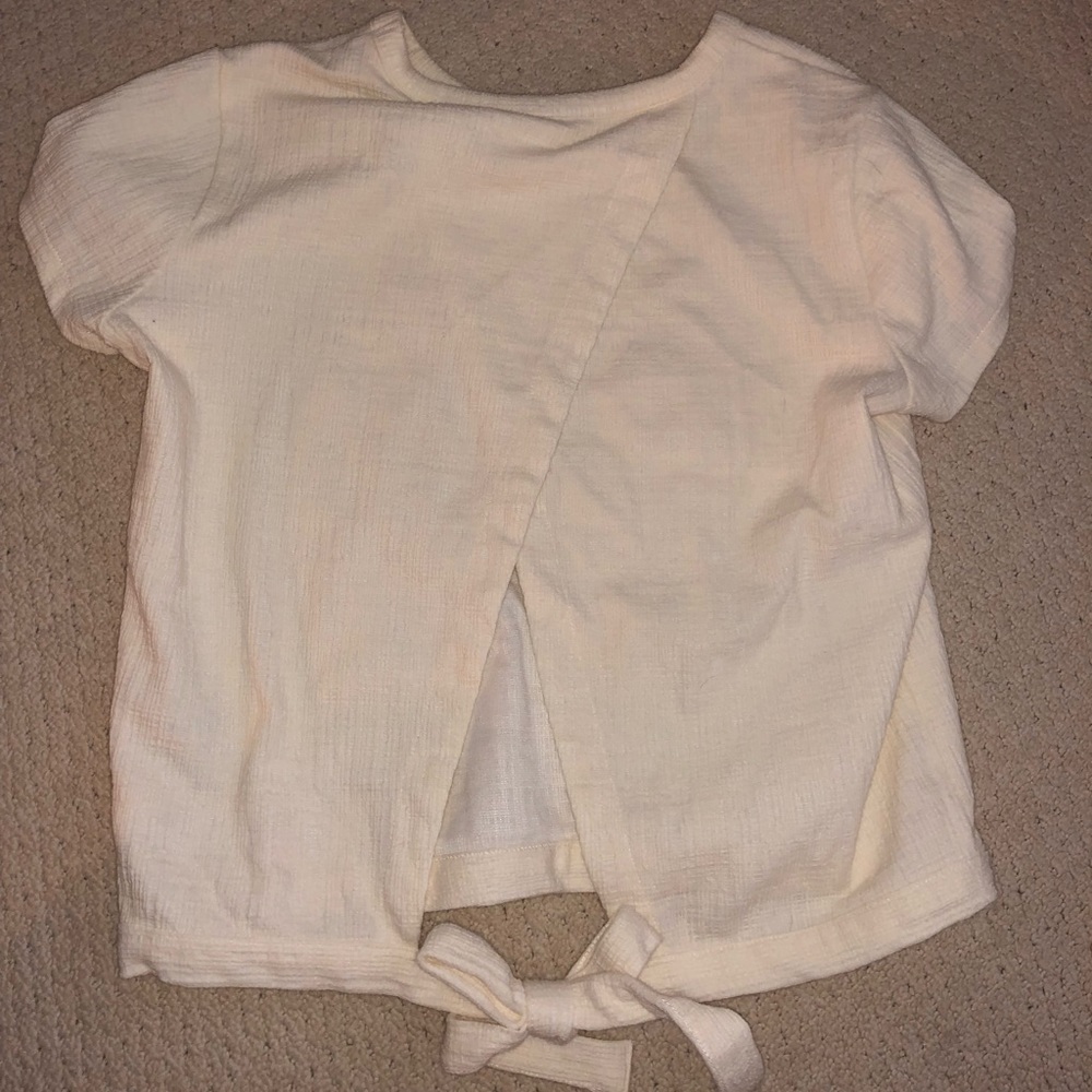 Madewell White Tie-In-The-Back Top - Picture 2 of 5